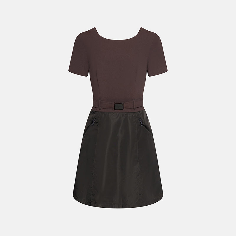 Vintage Prada 1994 Brown Mini Dress