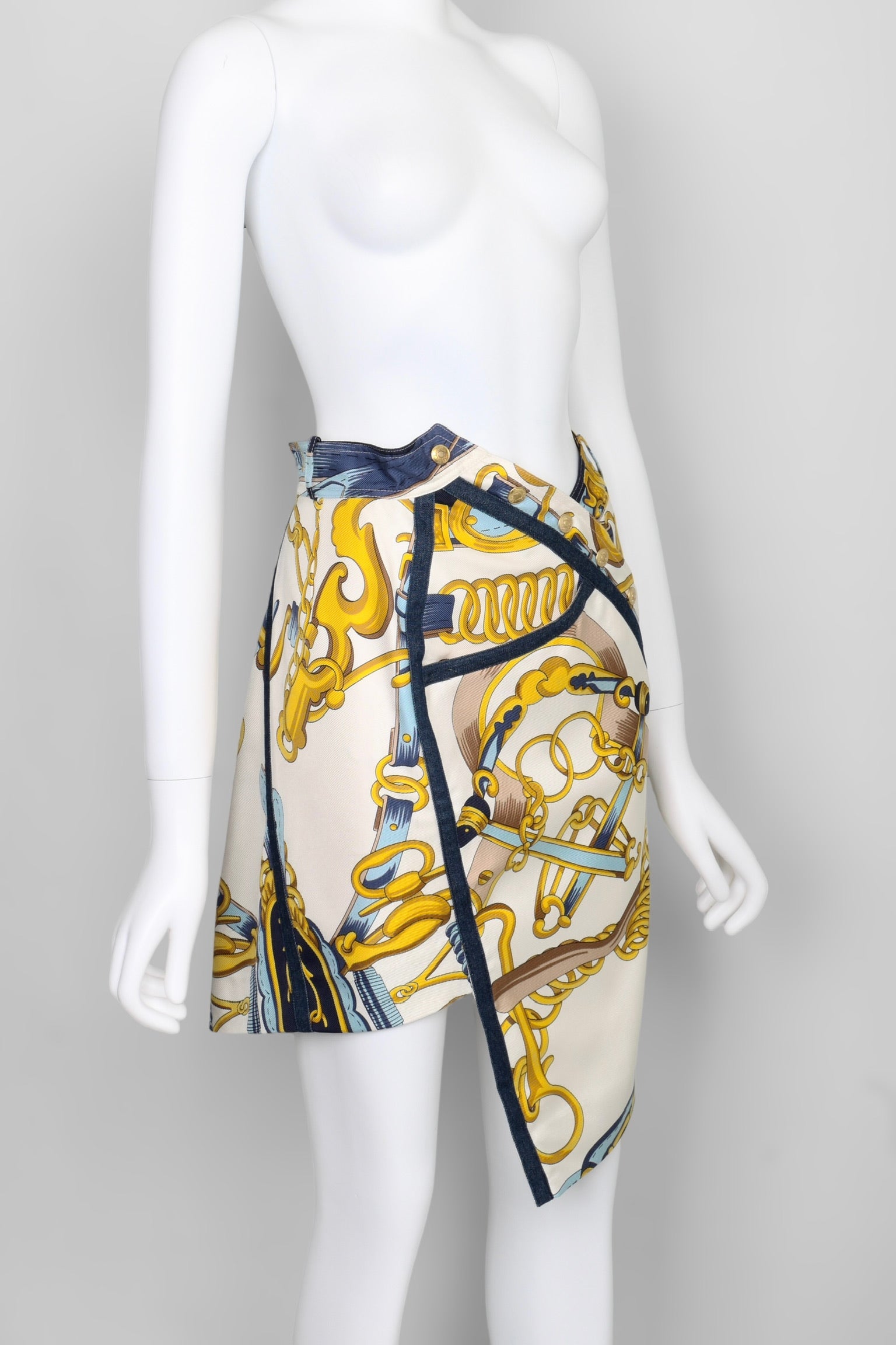 Vintage Christian Dior SS2000 Saddle Halter Top with Asymmetric Skirt, Equestrian Collection