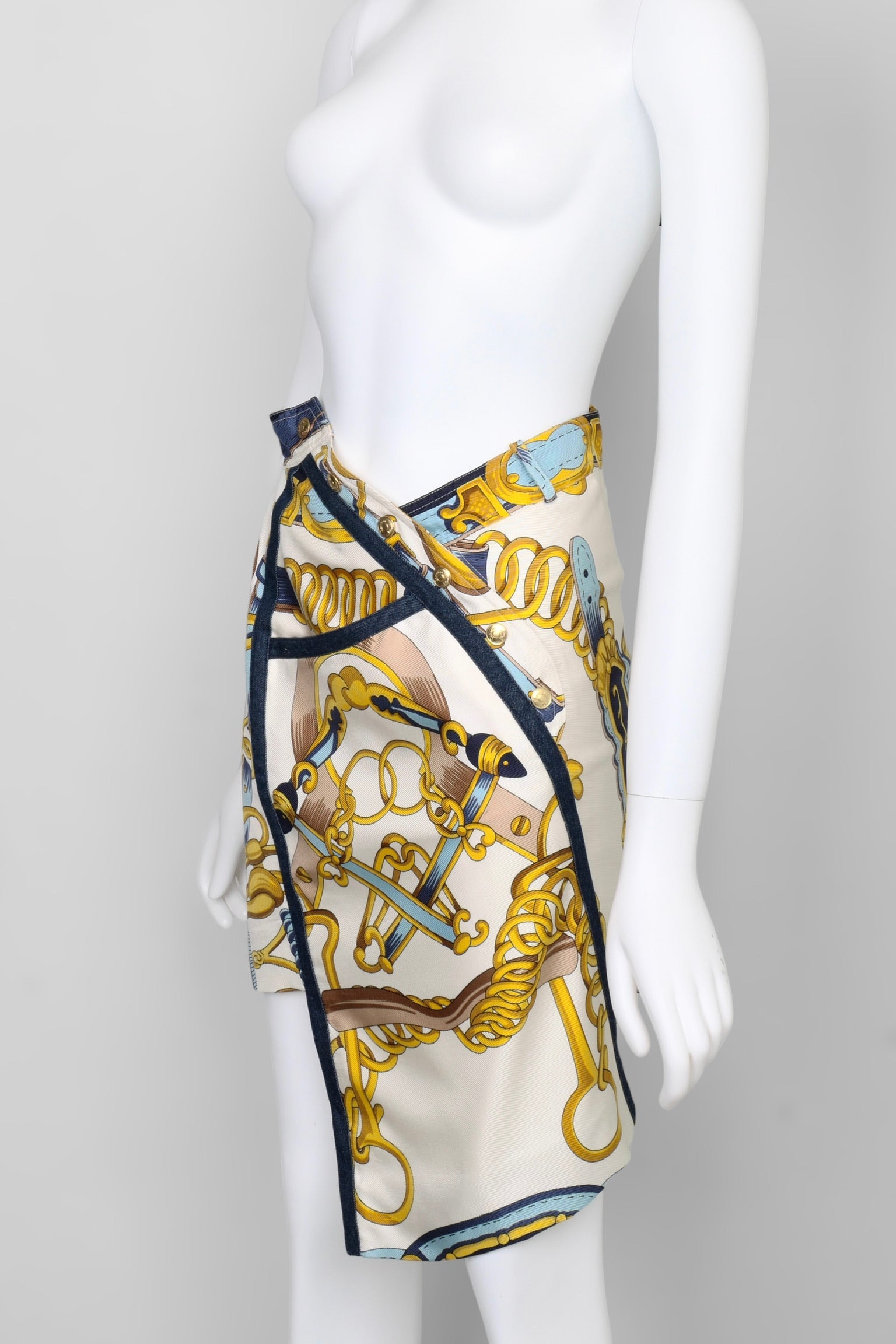 Vintage Christian Dior SS2000 Saddle Halter Top with Asymmetric Skirt, Equestrian Collection