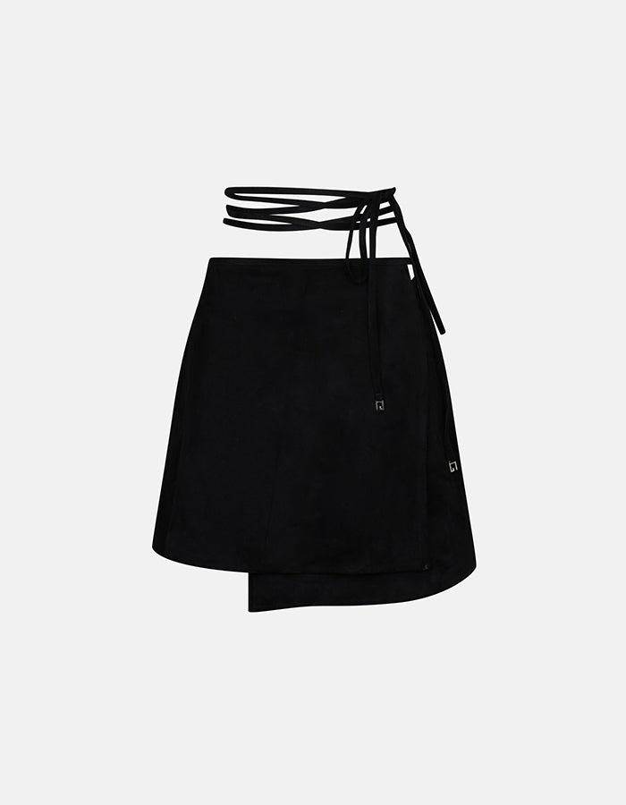 Vintage Gucci by Tom Ford SS1996 Suede Mini Wrap Skirt