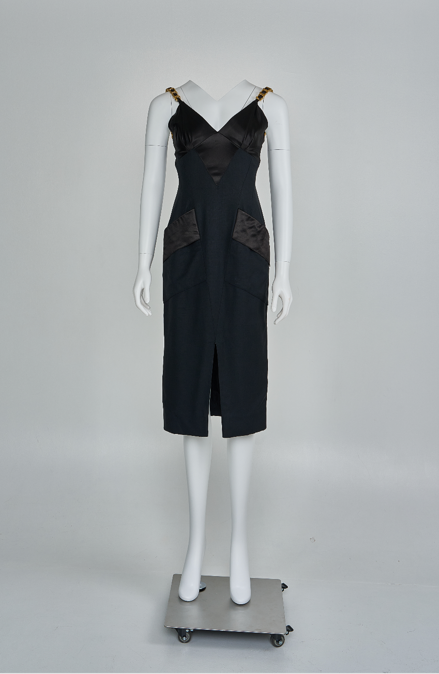 Vintage Chanel Haute Couture 1992 Gold Hardware Dress - Pulled