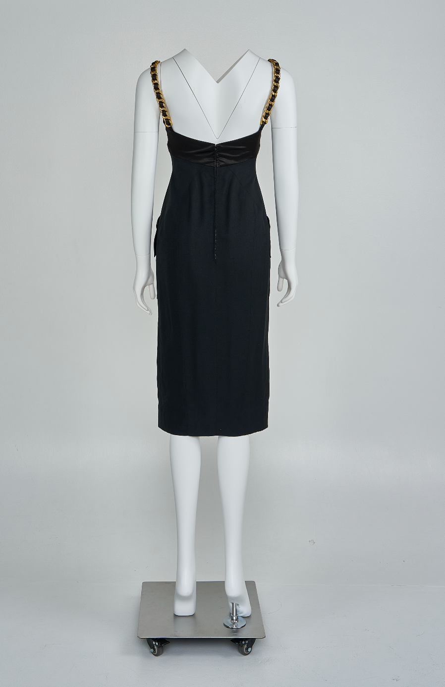 Vintage Chanel Haute Couture 1992 Gold Hardware Dress - Pulled
