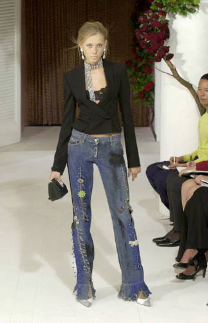 Preowned Dolce & Gabbana 2001 Safety Pin Jeans - Pulled