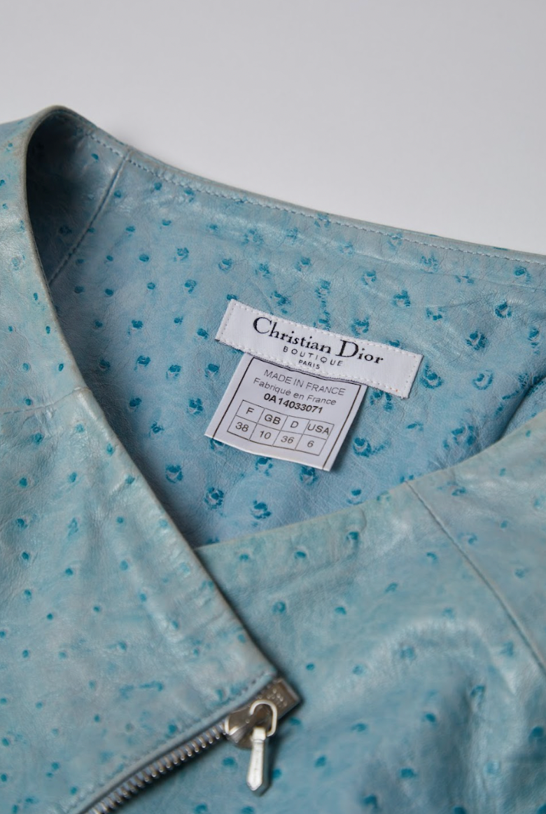 Vintage Christian Dior 1990s Ostrich Skirt
