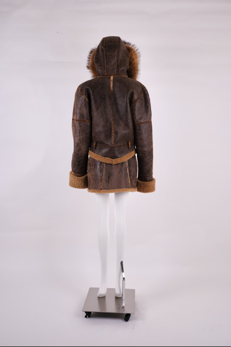 Vintage Roberto Cavalli Fall 2003 Shearling Leather Runway Jacket