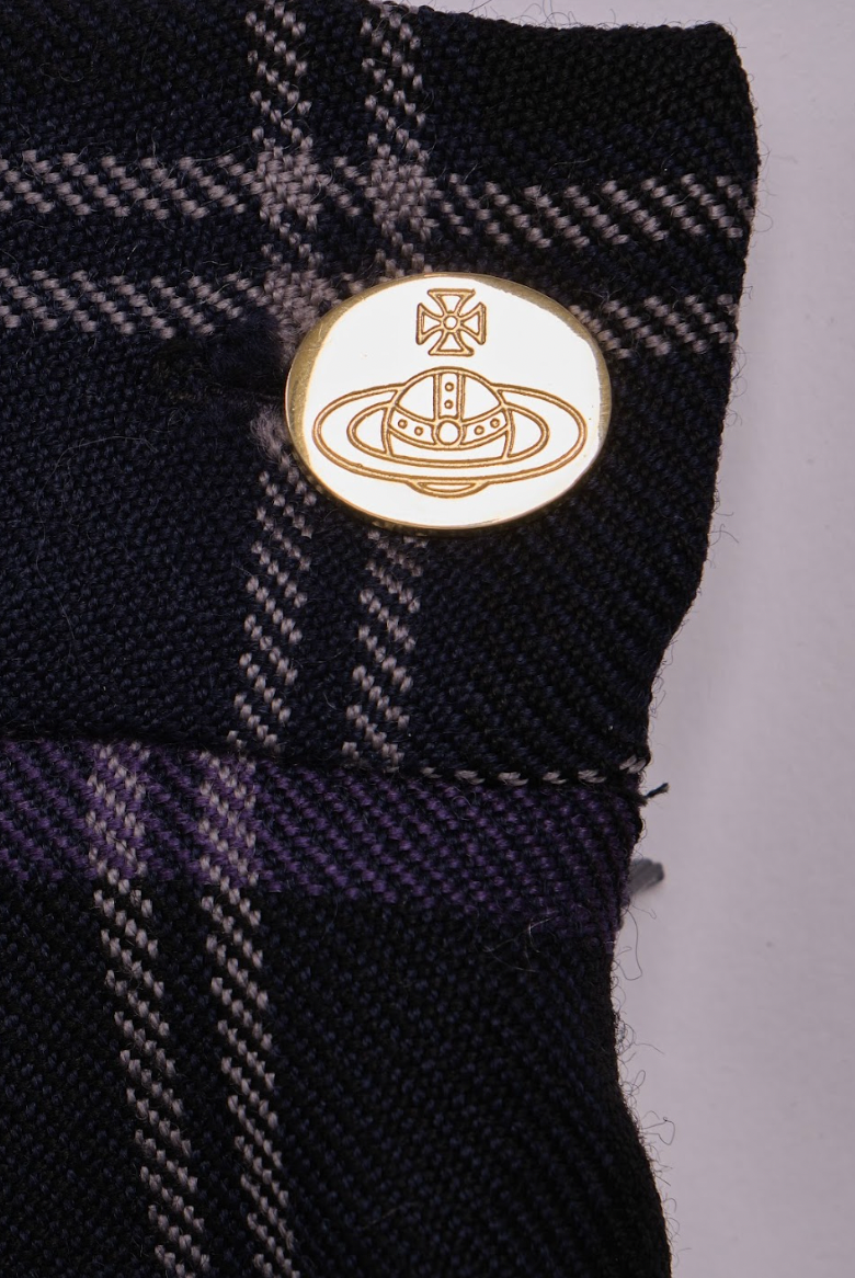 Preowned Vivienne Westwood Tartan Faux Fur Trim Skirt