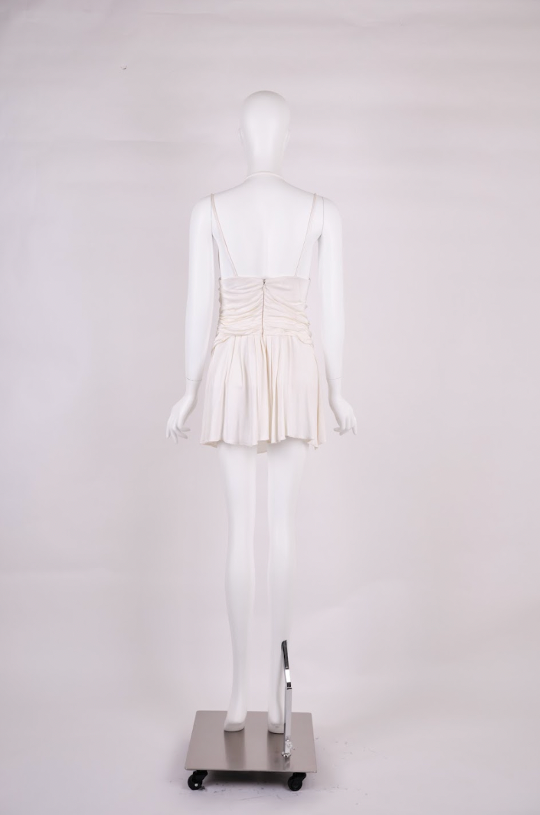 Vintage Gianni Versace Spring 2000 White Silk Jersey Dress, Seen on Naomi Campbell