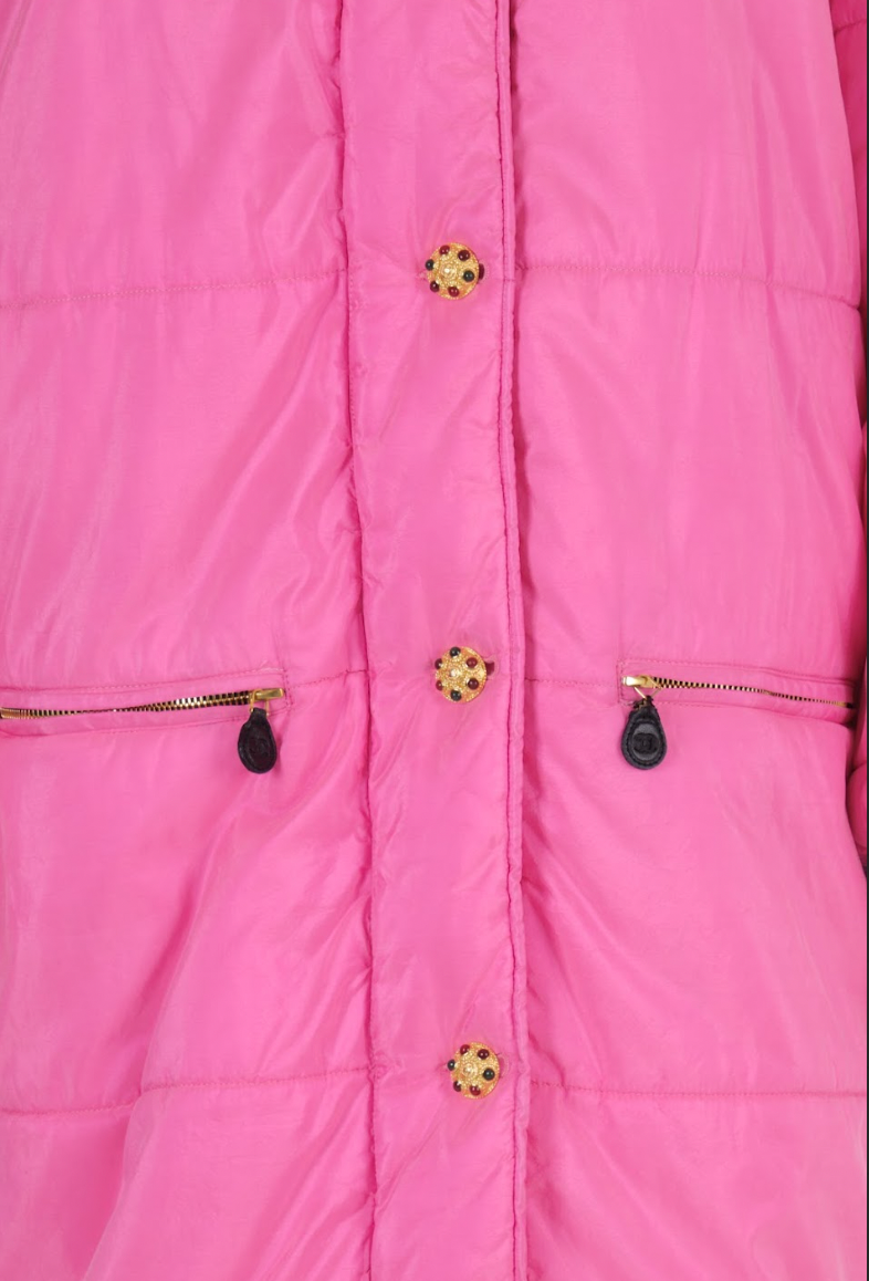 Vintage Chanel Fall 1996 Pink Puffer Coat