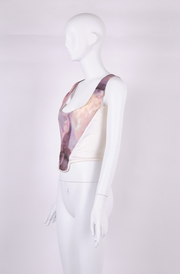 Rare Vintage Vivienne Westwood Fall 1990 Putti Print Corset