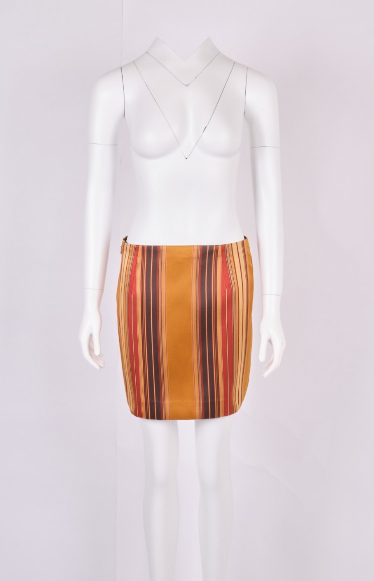 Preowned Gucci 2013 60s Style Striped Mini Skirt