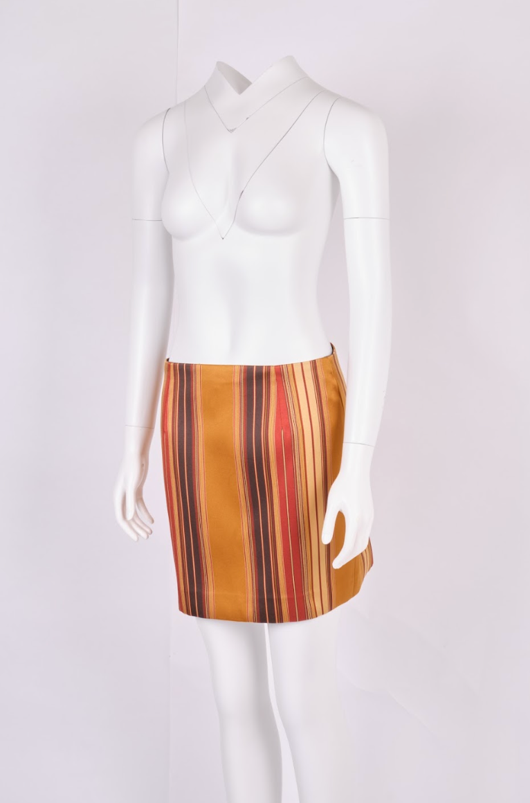 Preowned Gucci 2013 60s Style Striped Mini Skirt
