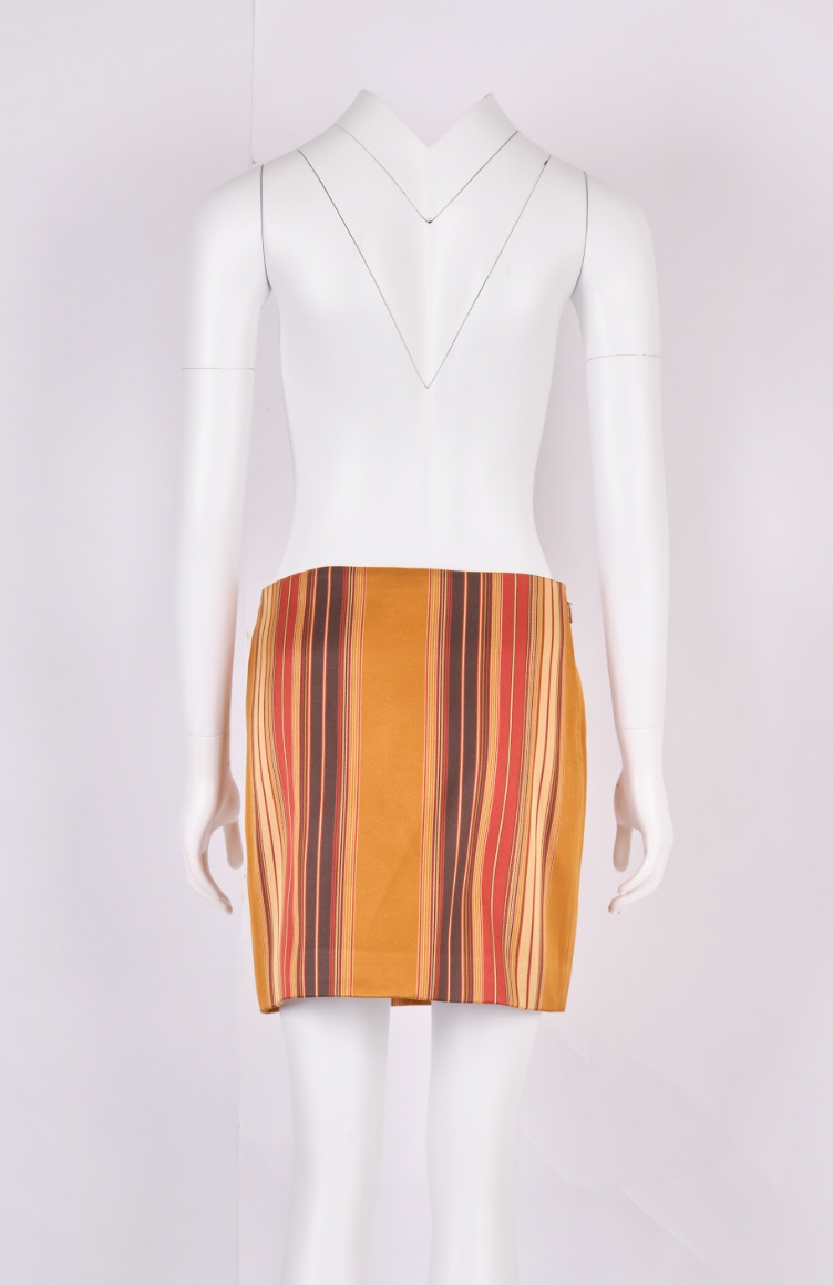 Preowned Gucci 2013 60s Style Striped Mini Skirt