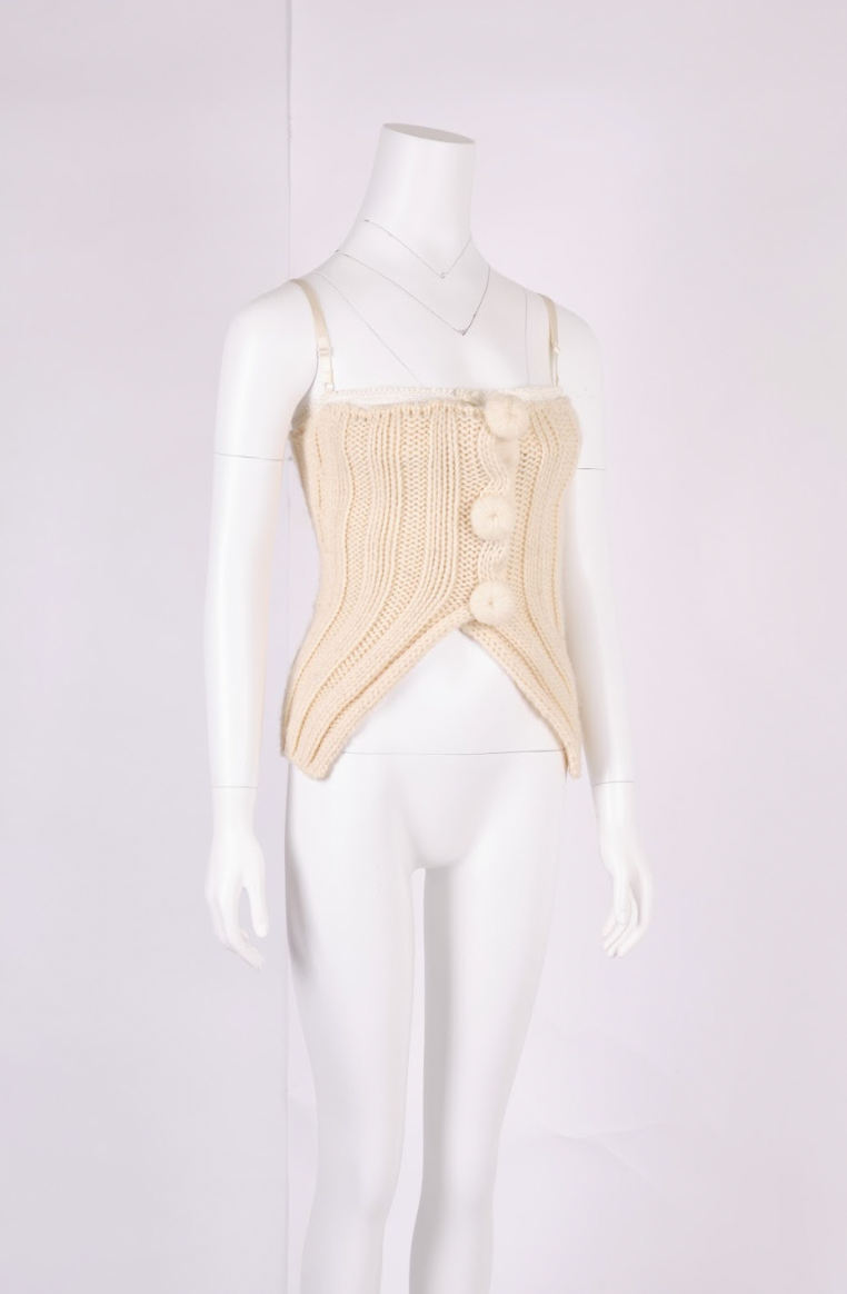 Preowned Dolce & Gabbana Beige Knit Top