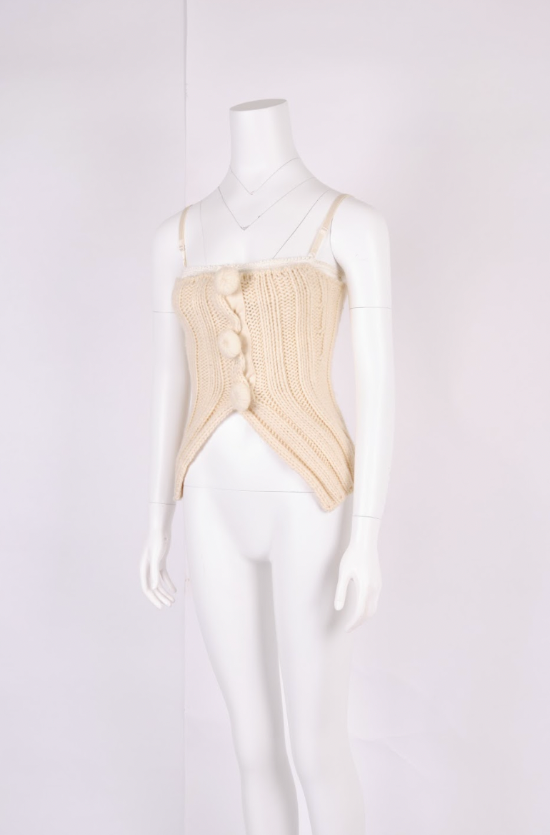 Preowned Dolce & Gabbana Beige Knit Top
