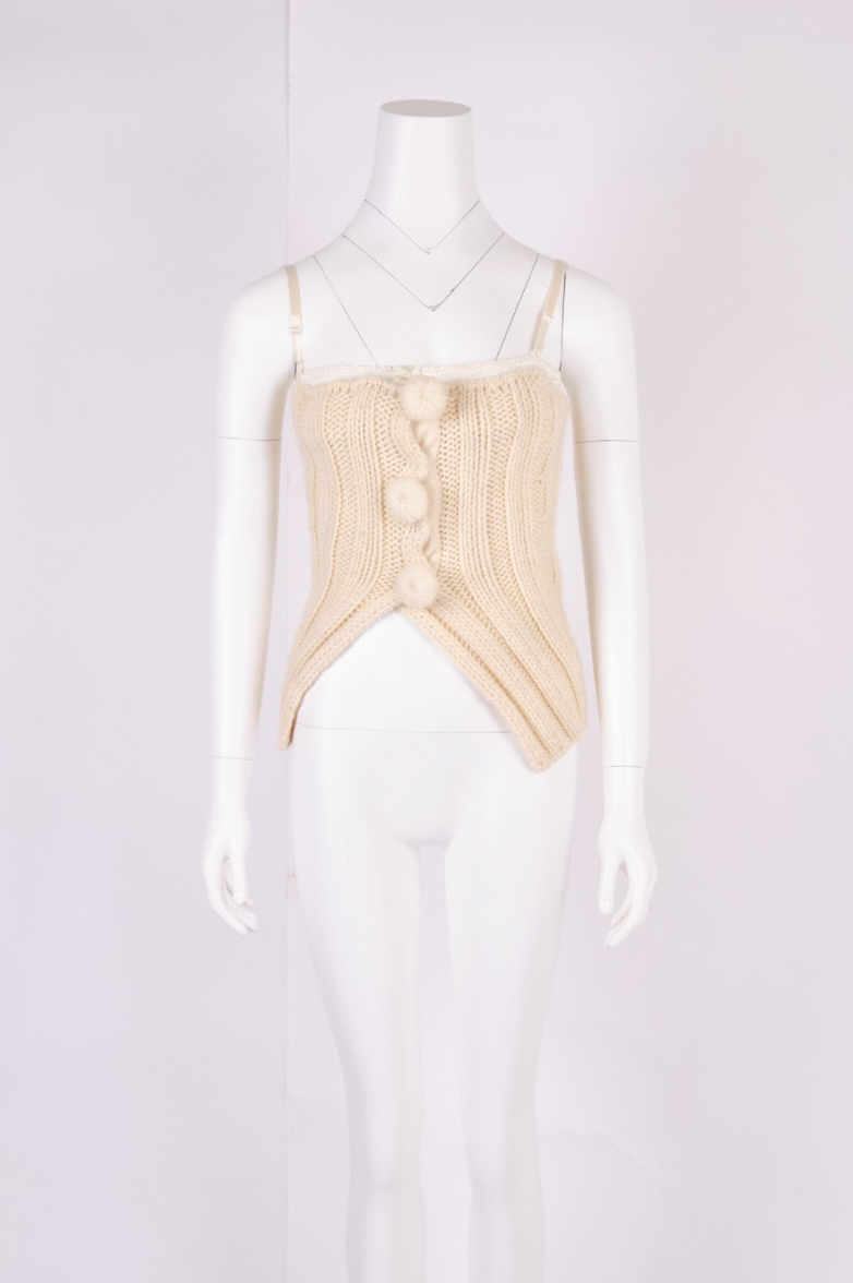Preowned Dolce & Gabbana Beige Knit Top