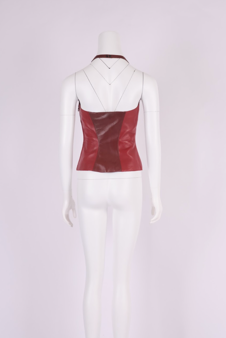 Vintage Thierry Mugler Leather Flame Bustier