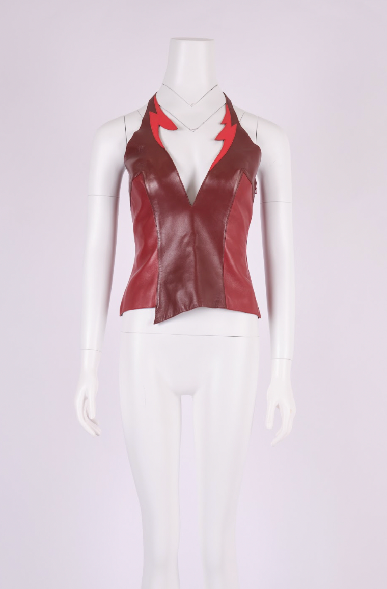 Vintage Thierry Mugler Leather Flame Bustier