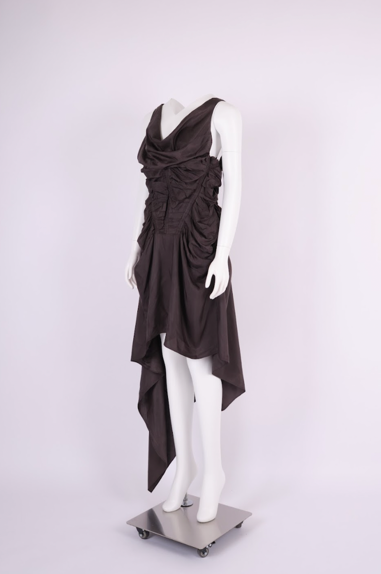 Vintage Jean Paul Gaultier Spring 2004 Blush Silk Draped Corset Dress – Pulled