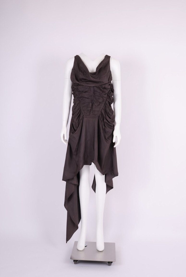 Vintage Jean Paul Gaultier Spring 2004 Blush Silk Draped Corset Dress – Pulled