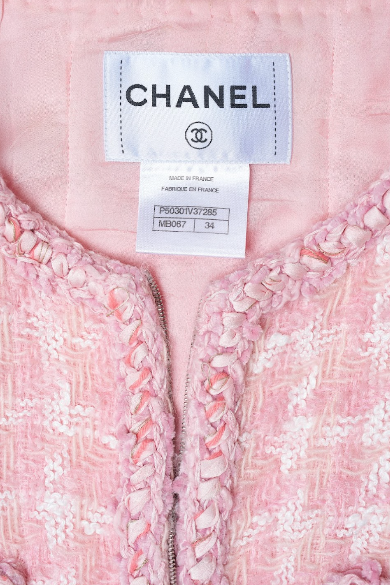 Preowned Chanel Fall 2014 Tweed Skirt and Jacket Ensemble, Supermarket Runway Collection