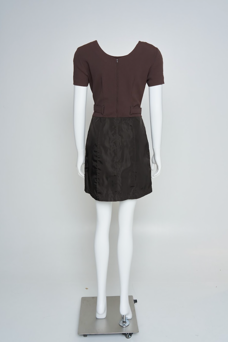 Vintage Prada 1994 Brown Mini Dress