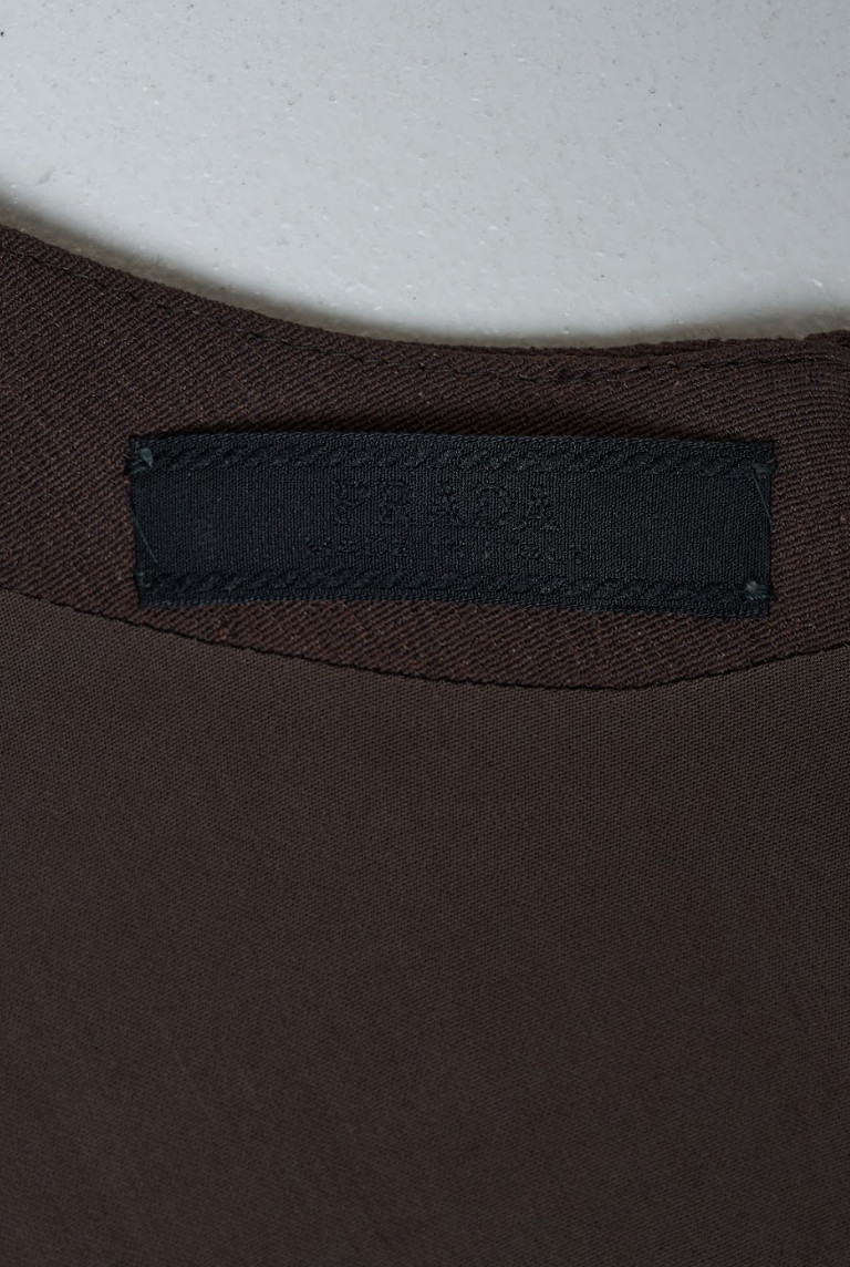 Vintage Prada 1994 Brown Mini Dress