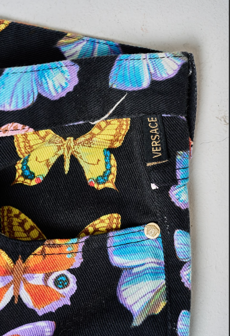 Vintage Gianni Versace 1995 Butterfly Jeans