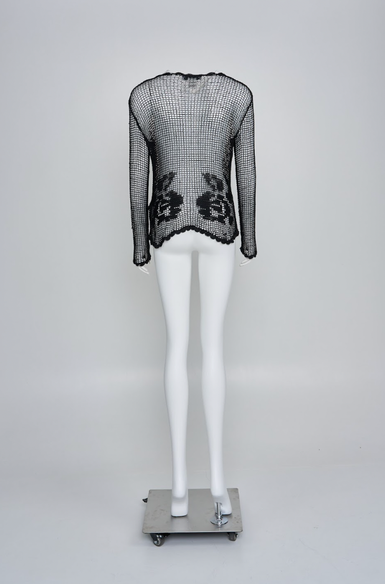 Vintage Dolce & Gabbana 1997 Crochet Rose Cardigan
