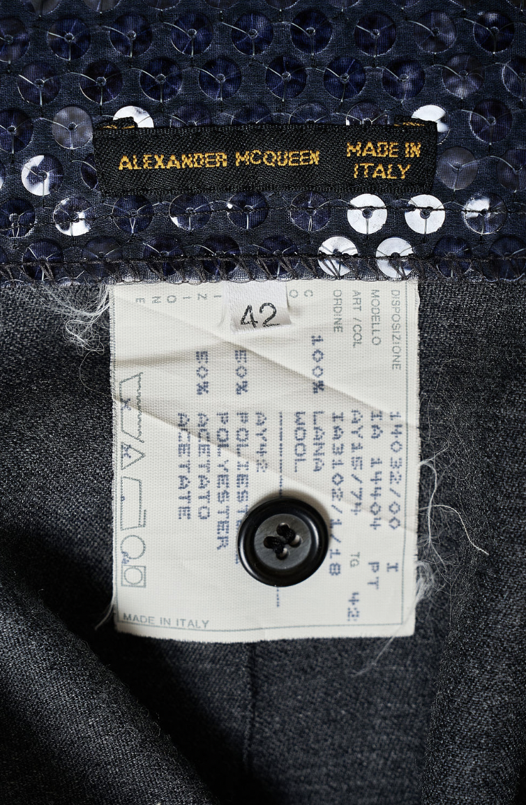 Vintage Alexander McQueen 1998 ‘Joan’ Sequin Pants Skirt