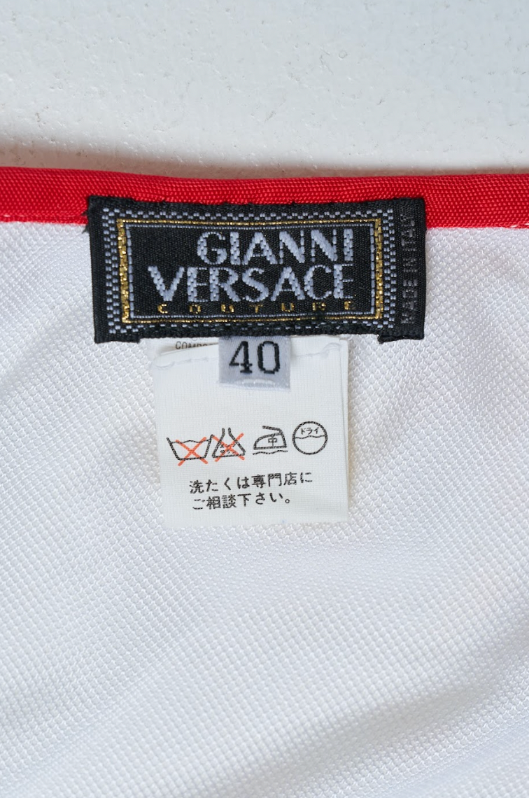 Vintage Gianni Versace 2000s Cropped Logo Ensemble with Midi Skirt