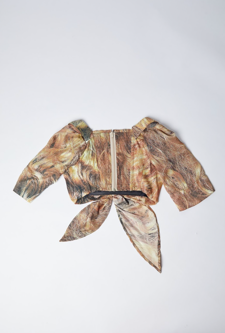 Vintage Vivienne Westwood 1992 Hair Print Corset