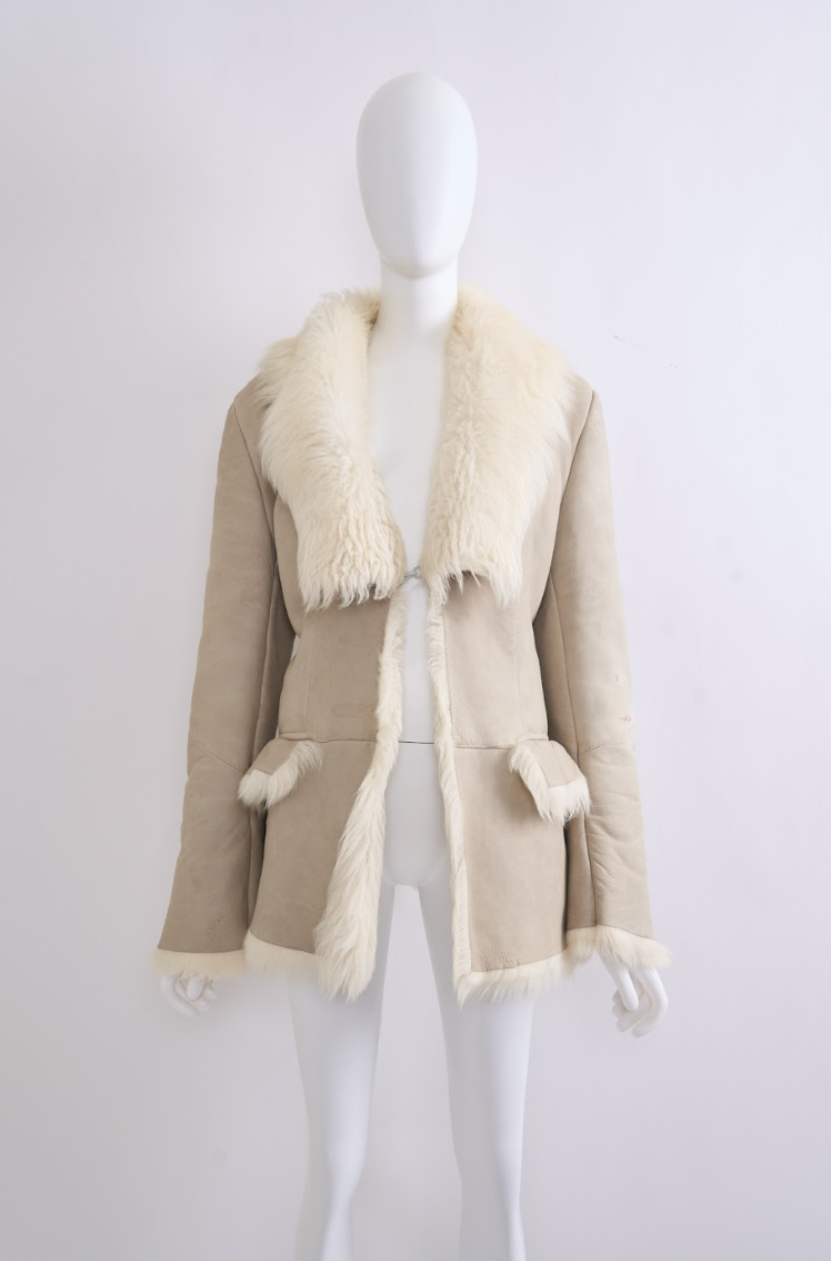 Vintage Gucci 1997 Shearling Short Coat