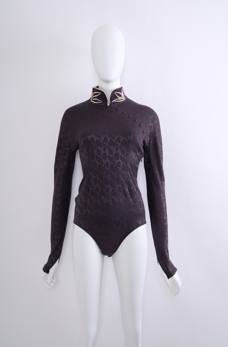 Vintage Dior 1997 Lurex Glitter Skirt and Bodysuit Set