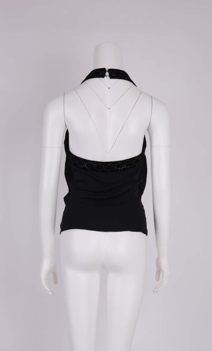 Preowned Gucci 2006 Embellished Halter Top - Pulled