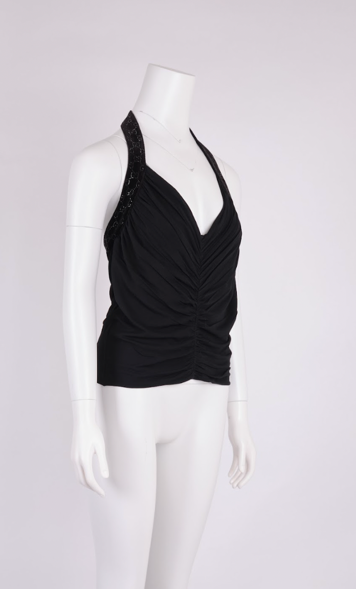 Preowned Gucci 2006 Embellished Halter Top - Pulled