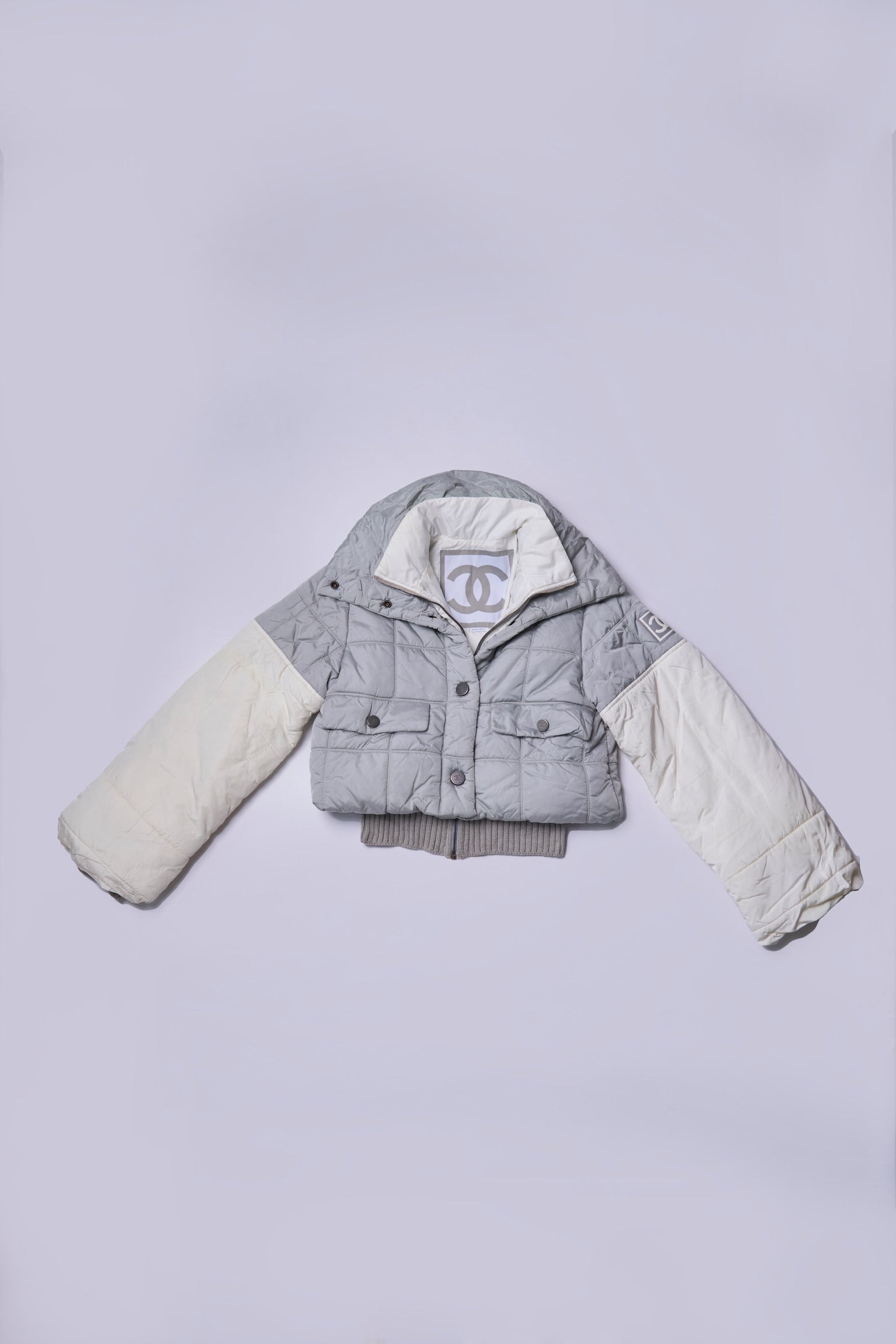 Vintage Chanel Fall 2000 Cropped Sport Jacket and Skirt Set