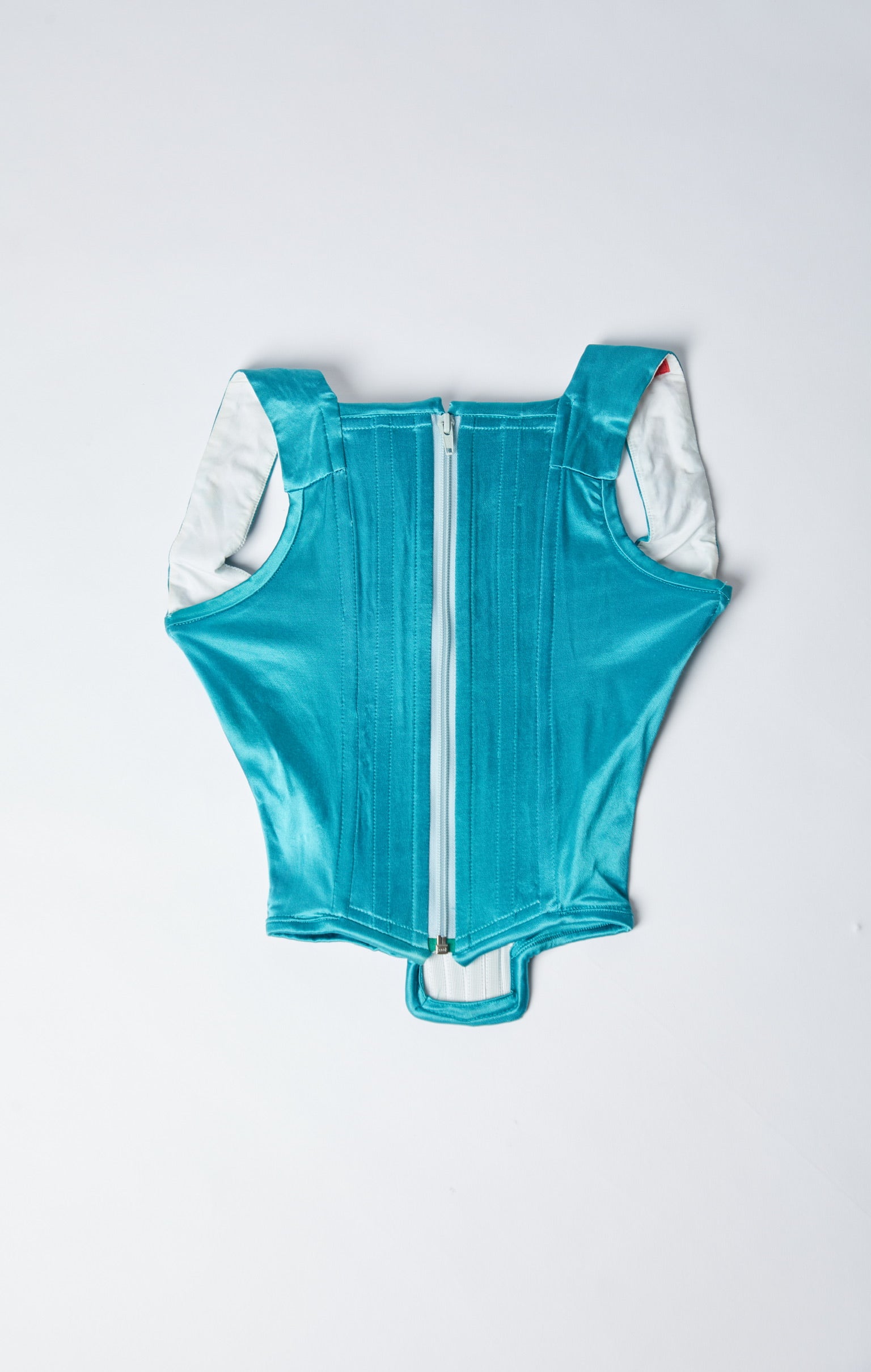 Vintage Vivienne Westwood 1992 Turquoise Satin Corset