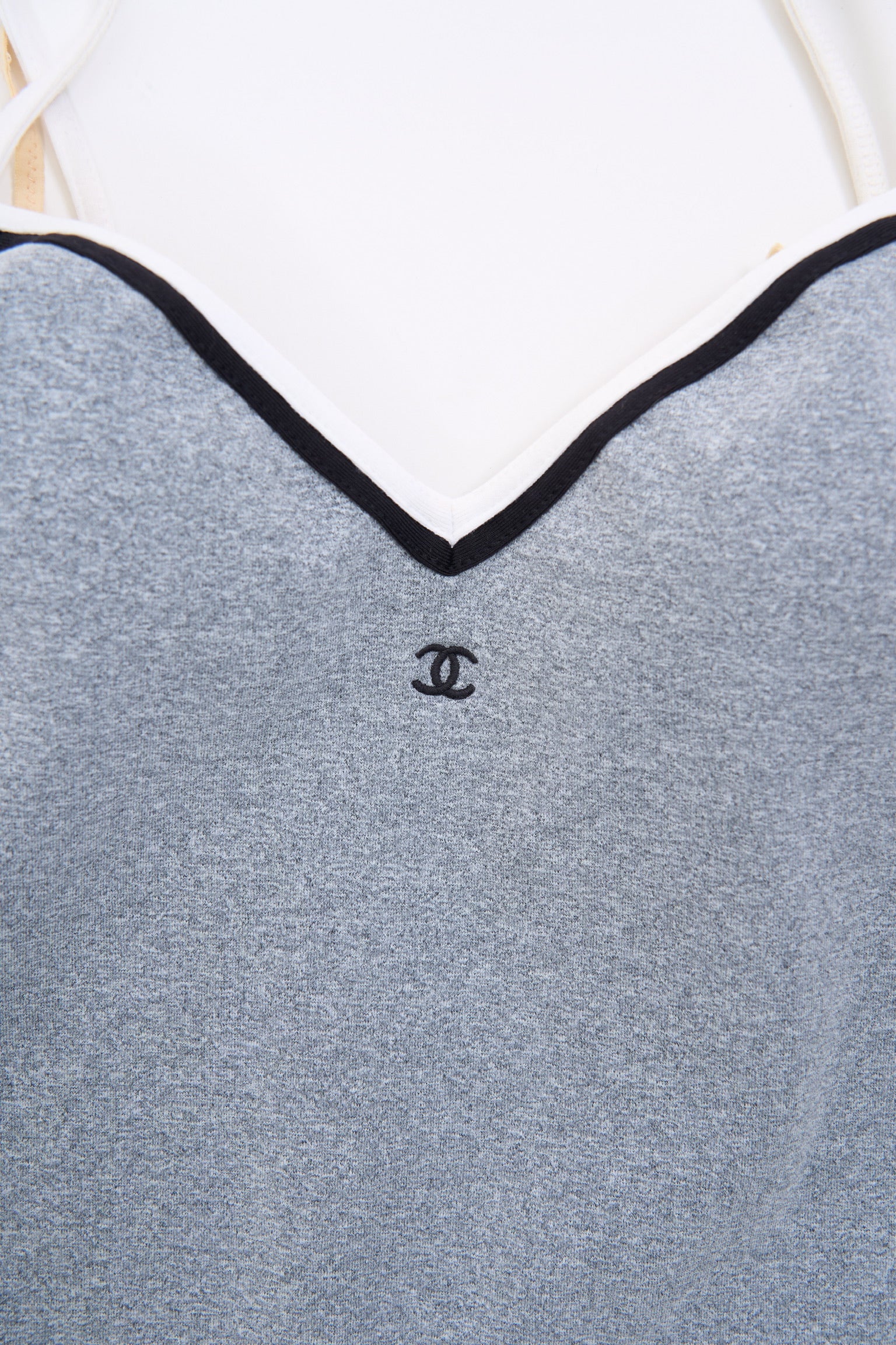 Vintage Chanel Spring 1998 Grey Logo Playsuit