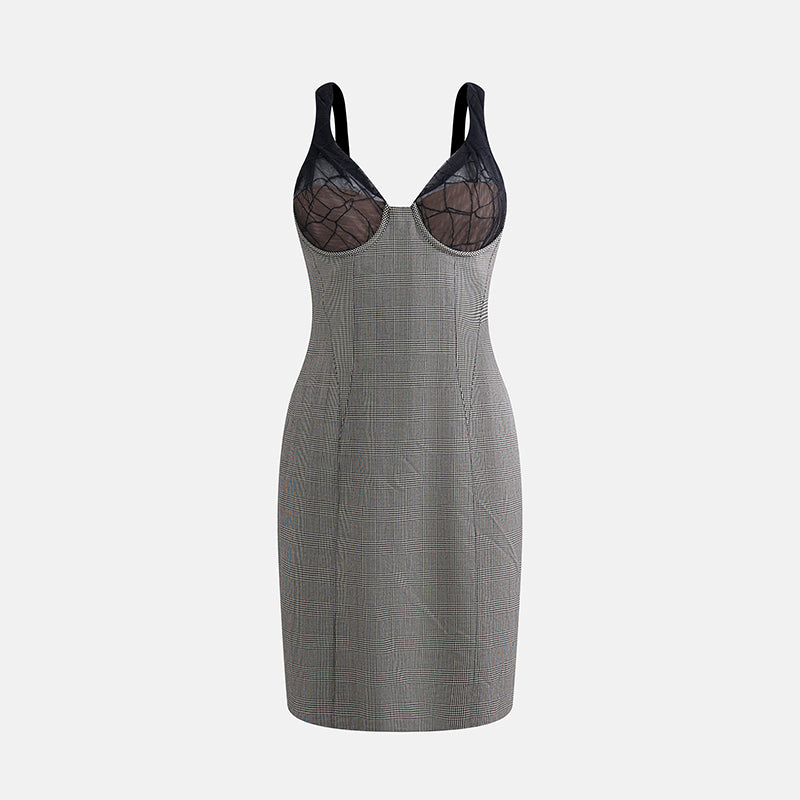 Vintage Gianni Versace 1998 Couture Check Dress - Pulled