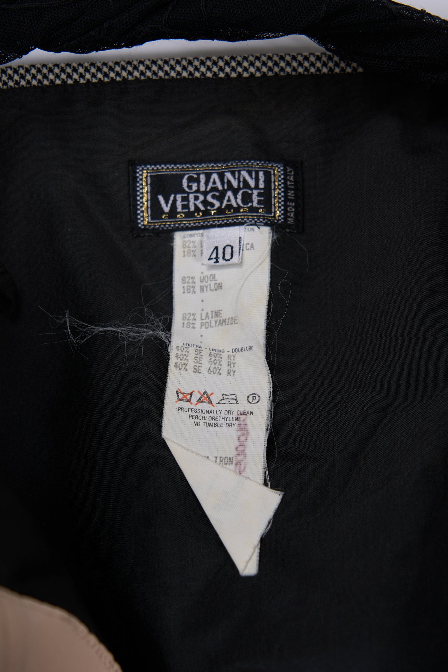 Vintage Gianni Versace 1998 Couture Check Dress - Pulled