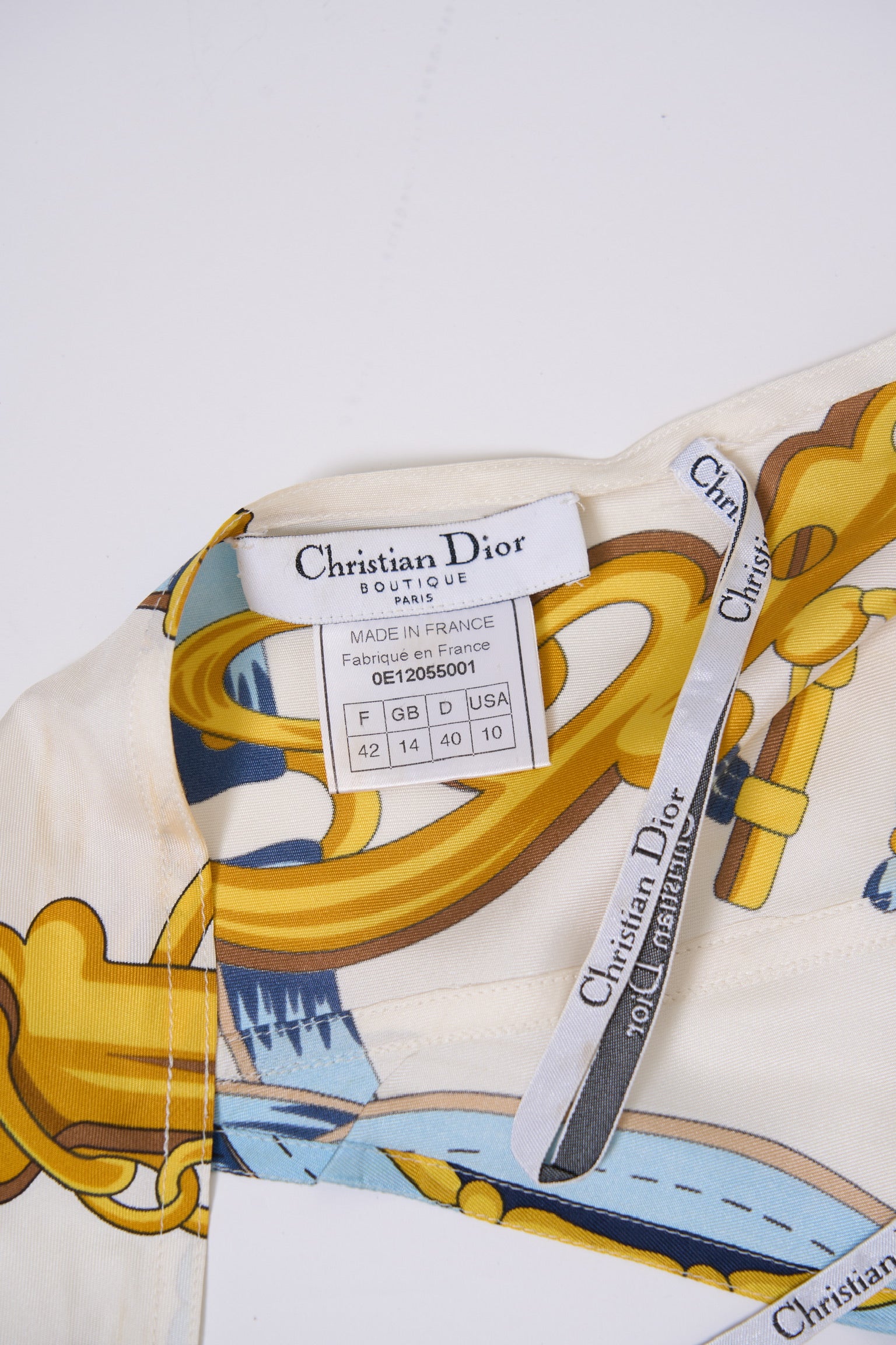Vintage Christian Dior SS2000 Saddle Halter Top with Asymmetric Skirt, Equestrian Collection