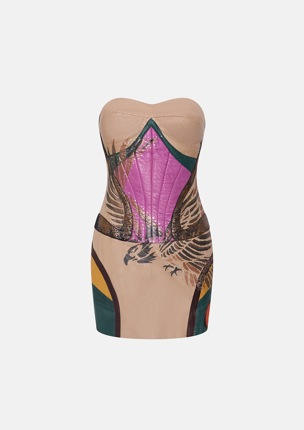 Preowned Roberto Cavalli Fall 2003 Leather Bustier Dress