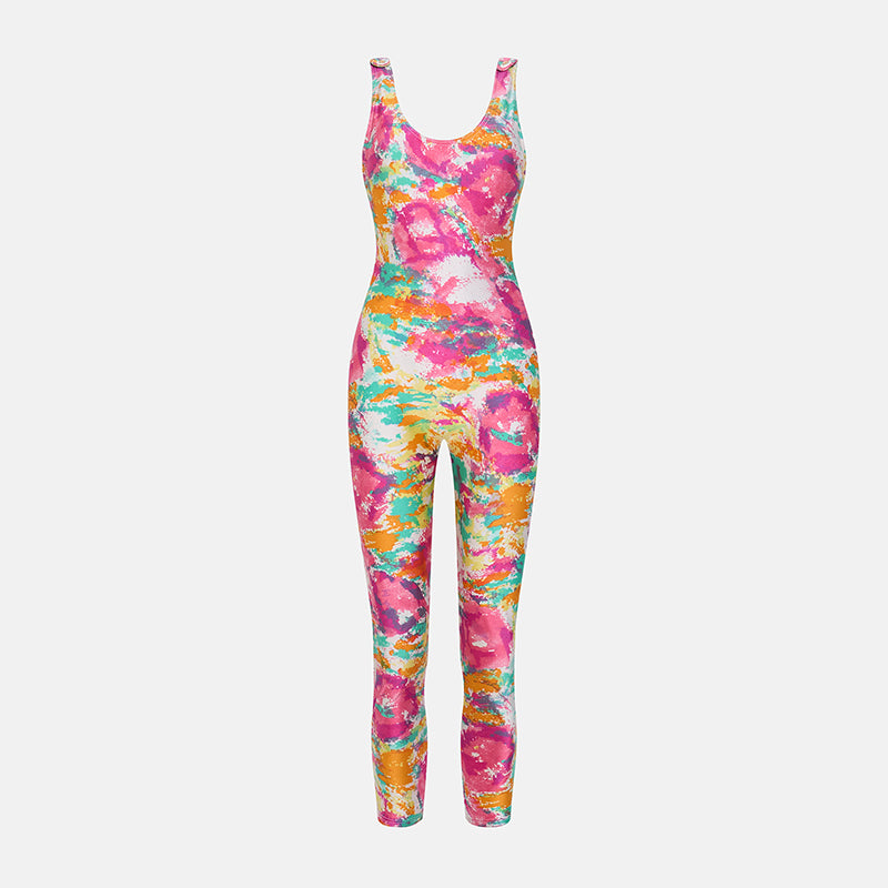 Vintage Chanel Spring 1991 Watercolor Jumpsuit