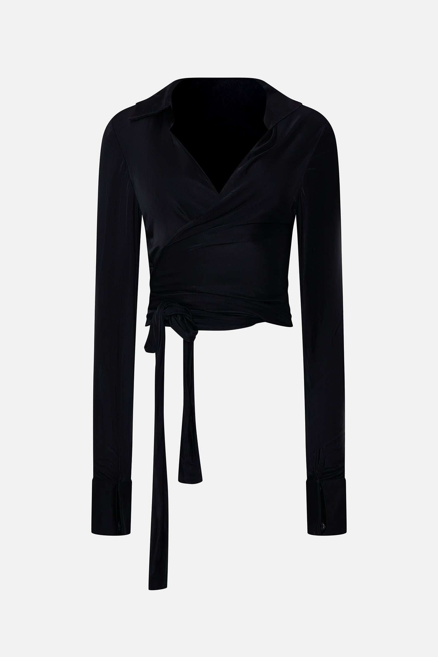 Preowned Gucci by Tom Ford Spring 2000 Black Wrap Top