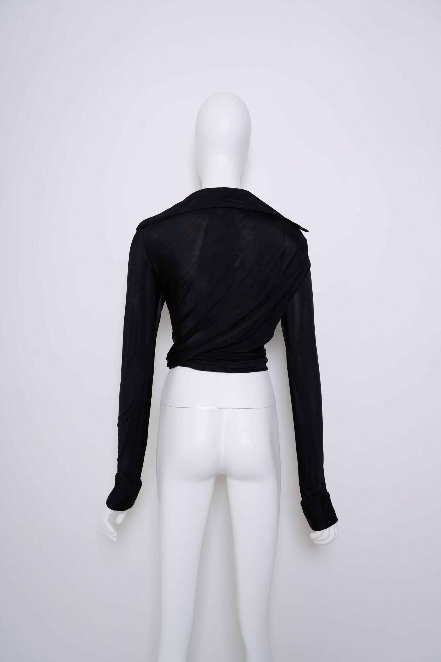Preowned Gucci by Tom Ford Spring 2000 Black Wrap Top