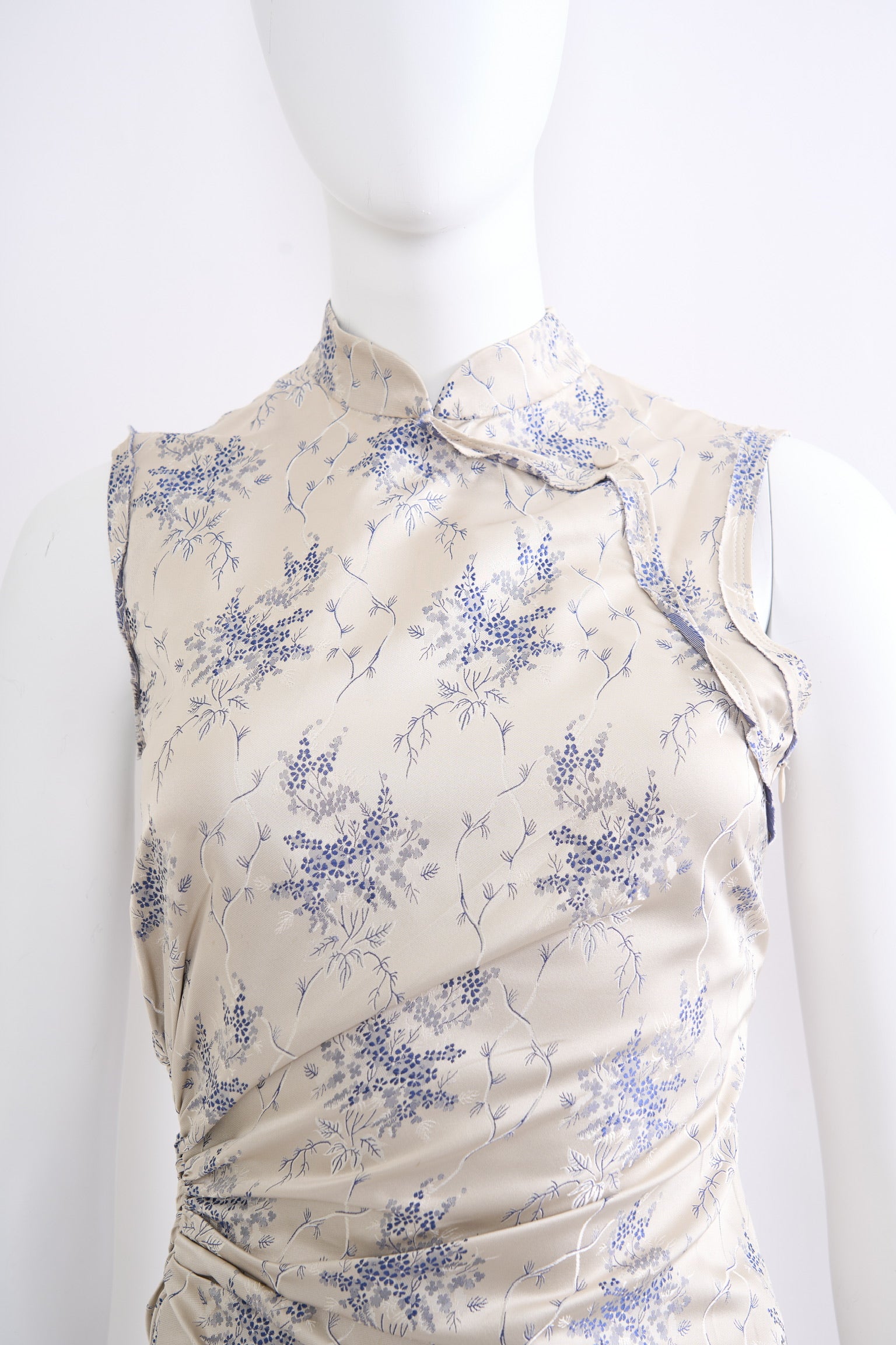 Preowned Prada Spring 2002 Silk Cheongsam Dress