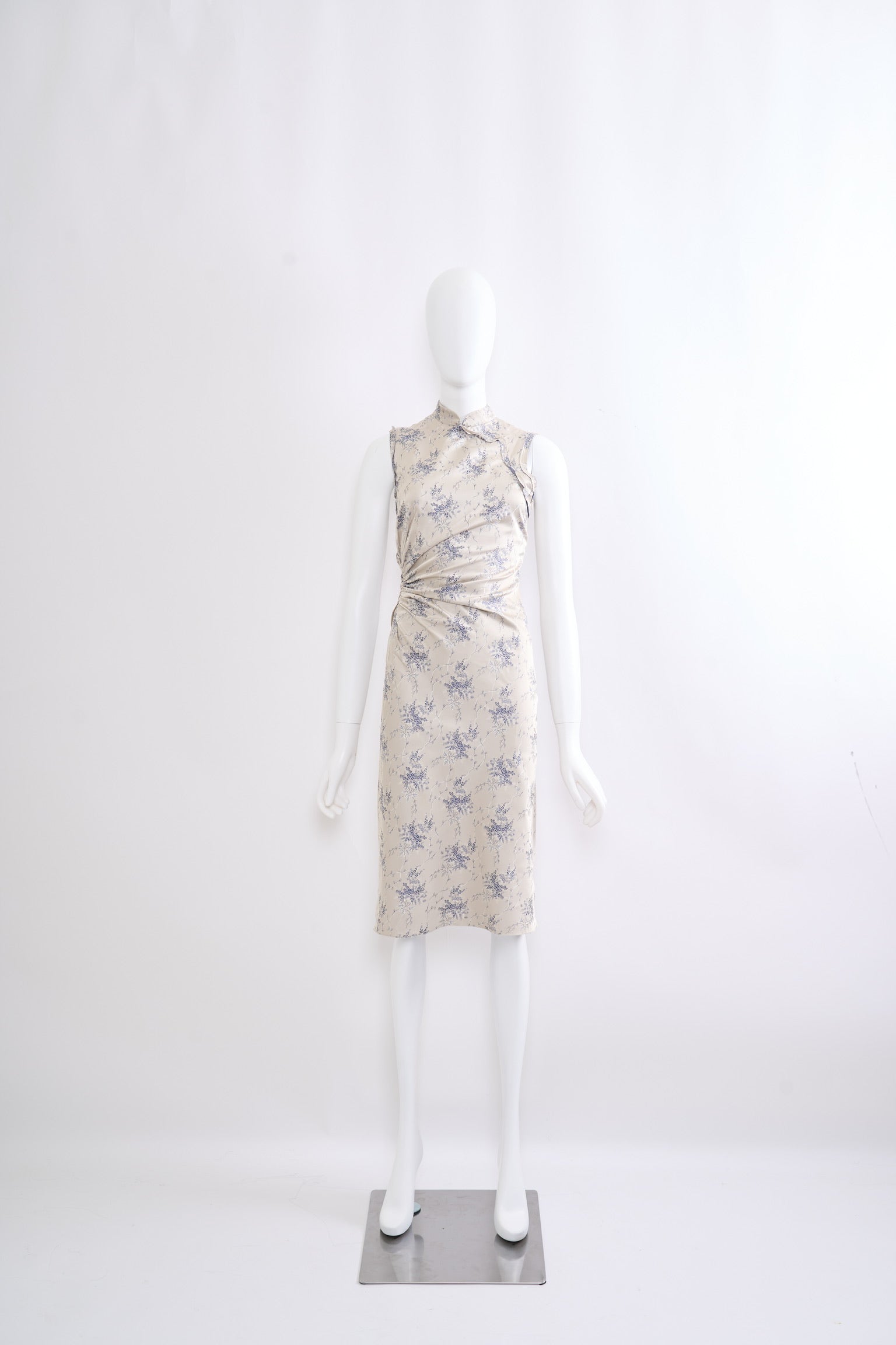 Preowned Prada Spring 2002 Silk Cheongsam Dress