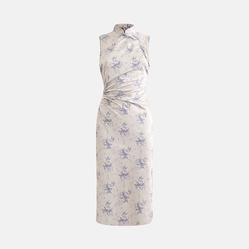 Preowned Prada Spring 2002 Silk Cheongsam Dress